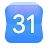 Google カレンダーのロゴ。真ん中に「31」と表示されたカラフルなカレンダーのアイコン。