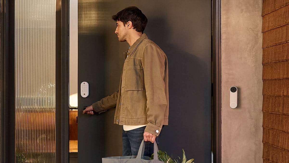 Image of man opening door using Yale Smart Lock