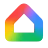Google Home 標誌：彩色的房子圖示。