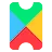 Google Play Pass のロゴ。カラフルなチケットの半券のアイコン。