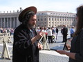 Another photo of St. IGNUcius at the Vatican blessing a bystander's computer.